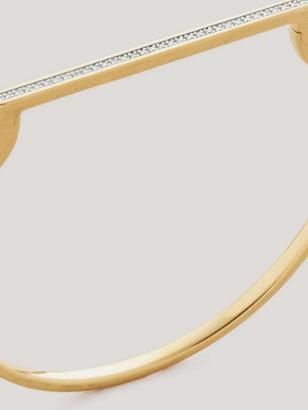 Monica Vinader Gold Vermeil Diamond Bangle $675 Medium